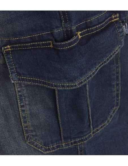 Jeans lungo stone cargo Diadora Utility blu