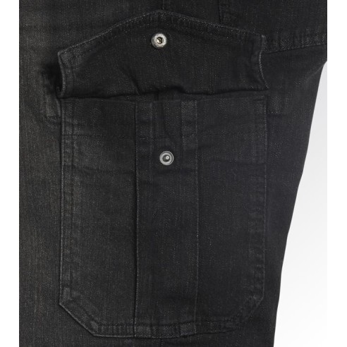 Jeans lungo stone cargo Diadora Utility nero