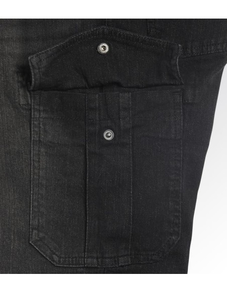 Jeans lungo stone cargo Diadora Utility nero