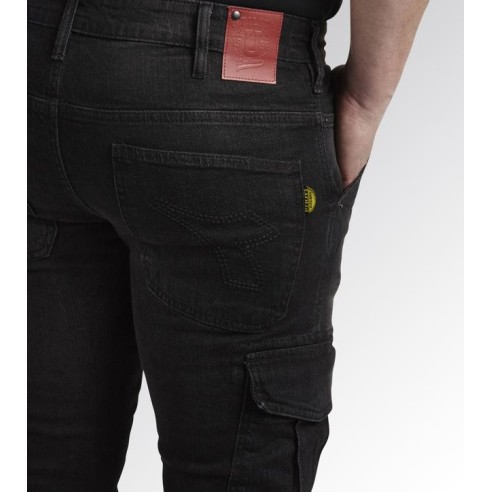Jeans lungo stone cargo Diadora Utility nero