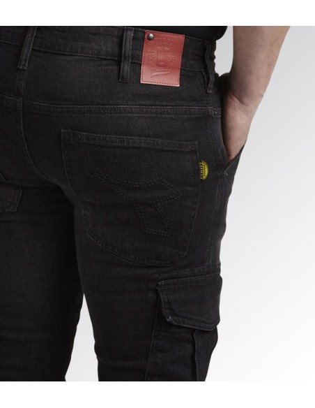 Jeans lungo stone cargo Diadora Utility nero