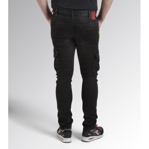 Jeans lungo stone cargo Diadora Utility nero