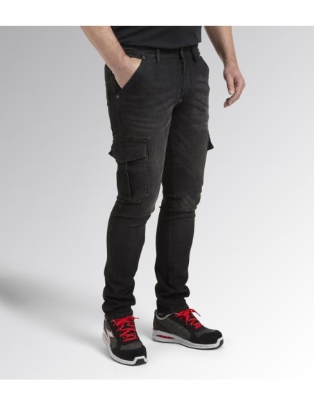 Jeans lungo stone cargo Diadora Utility nero