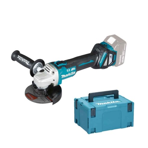 Makita DGA513ZJ Smerigliatrice angolare 18V, 125/115mm, Brushless - Senza batterie, con valigetta
