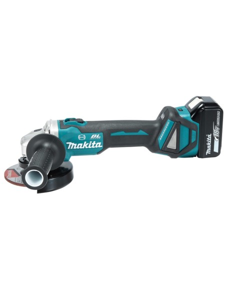 Makita DGA513ZJ Smerigliatrice angolare 18V, 125/115mm, Brushless - Senza batterie, con valigetta