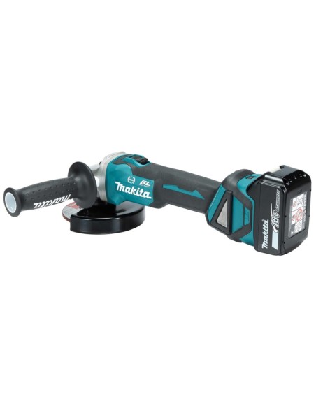 Makita DGA513ZJ Smerigliatrice angolare 18V, 125/115mm, Brushless - Senza batterie, con valigetta