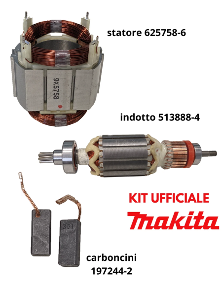 Makita Indotto + Statore + Coppia carboncini HR4003C - HR4013C Ricambi originali