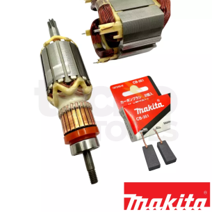 Makita Indotto + Statore + Coppia carboncini HR4001C/HR4010C/HR4011C (Ricambi originali)