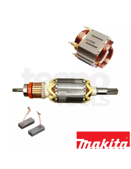 Makita Indotto + Statore + Coppia carboncini HR4001C/HR4010C/HR4011C (Ricambi originali)