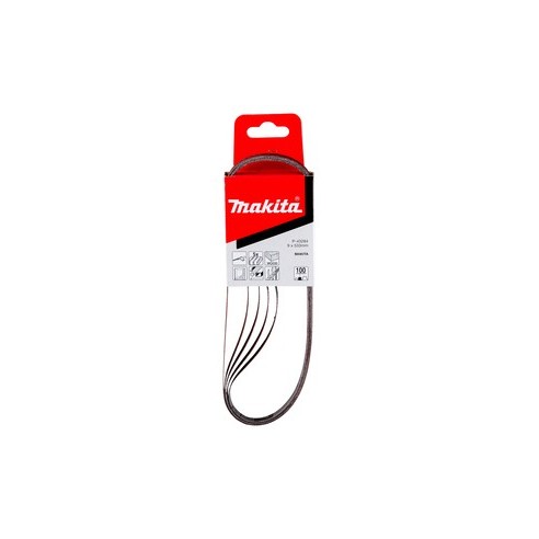 Makita P-43284 Nastro abrasivo 9x533mm, Gr.100 (5 pz.)