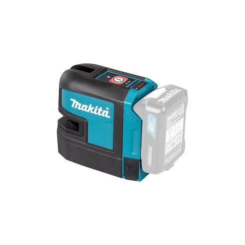Makita SK105DZ Tracciatore laser 12V, Autolivellante IP54, raggio rosso - Con batteria