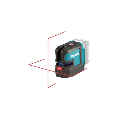 Makita SK105DZ Tracciatore laser 12V, Autolivellante IP54, raggio rosso - Con batteria