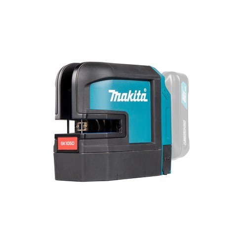Makita SK105DZ Tracciatore laser 12V, Autolivellante IP54, raggio rosso - Con batteria