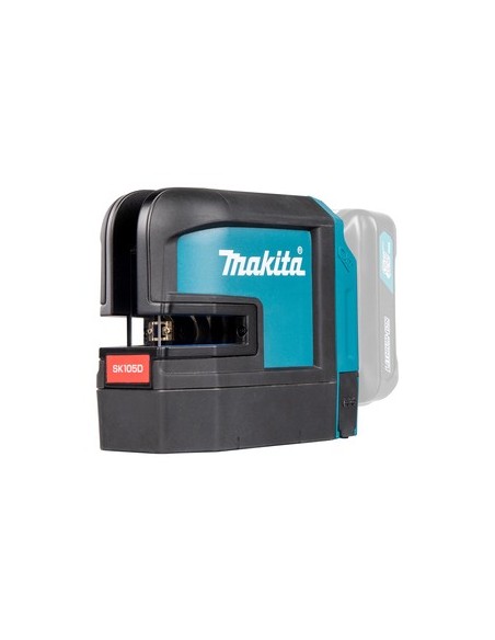Makita SK105DZ Tracciatore laser 12V, Autolivellante IP54, raggio rosso - Con batteria