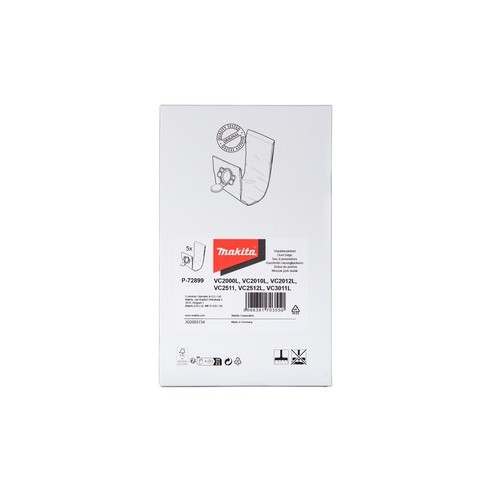 Makita P-72899 Confezione sacchi (5 pz.) x VC3011L
