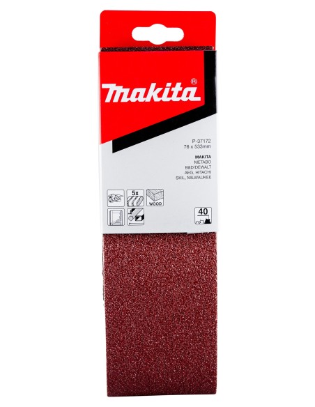 Makita P-37172 Nastro abrasivo 75x533, Gr. 40