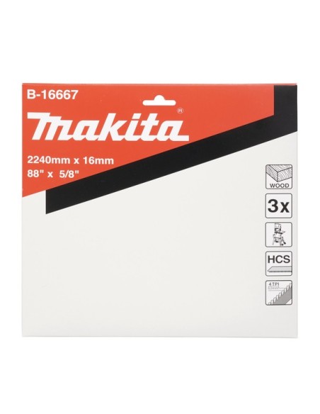 Makita B-16667 Lama HCS, 2.240x16mm 4TPI x legno (3 pz.)