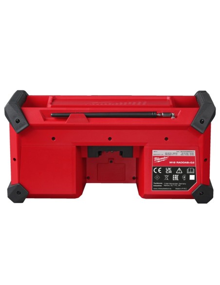 Milwaukee M18 RADDAB+G2-0 Radio M18™ DAB+ Batteria/Corrente 4933492344