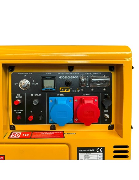 Kit generatore di corrente 6,5kW diesel GSD8000EP-SE LTF 230/400V + unità ATS + caricatoremantenitore