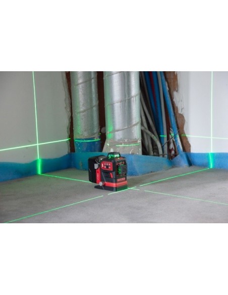 Laser raggio verde Multicross 3D 18Vmax 0363DG Futech 360°, precisione 2mm/10m, IP54