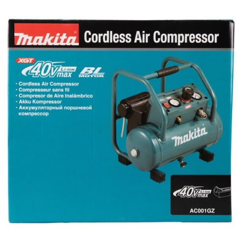 Makita AC001GZ Compressore d'aria portatile XGT 40Vmax - 9,3bar - Senza batteria