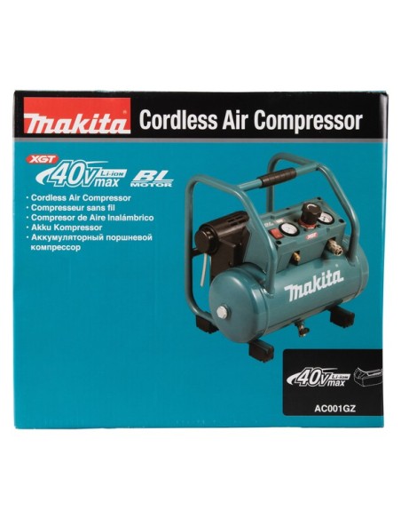 Makita AC001GZ Compressore d'aria portatile XGT 40Vmax - 9,3bar - Senza batteria