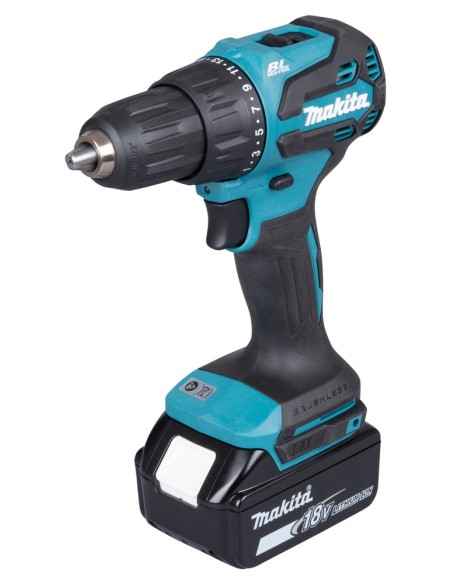 Makita DHP490RFJ Avvitatore a percussione 65Nm LXT Brushless 18 V - Con 2 batterie 18V 3.0Ah