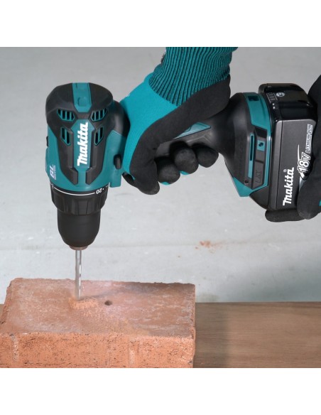 Makita DHP490RFJ Avvitatore a percussione 65Nm LXT Brushless 18 V - Con 2 batterie 18V 3.0Ah