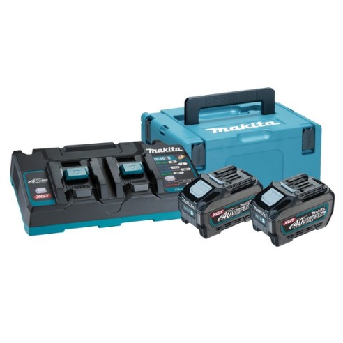 Makita 191U13-9 Kit energy 40V - con 2 batterie BL4050F (40V 5.0Ah) + 1 caricabatterie doppio DC40RB
