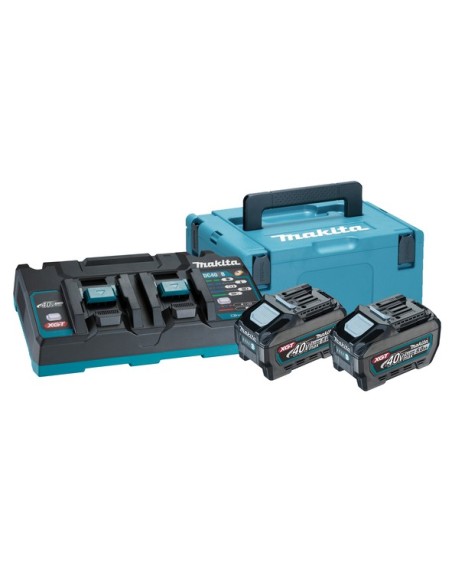 Makita 191U13-9 Kit energy 40V - con 2 batterie BL4050F (40V 5.0Ah) + 1 caricabatterie doppio DC40RB
