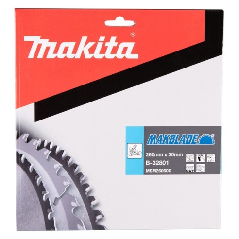 Makita B-32801 Lama MakBlade T.C.T. x legno 260x30mm 60Z