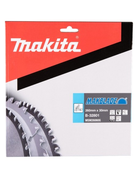 Makita B-32801 Lama MakBlade T.C.T. x legno 260x30mm 60Z