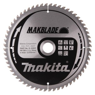Makita B-32801 Lama MakBlade T.C.T. x legno 260x30mm 60Z