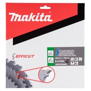 Makita B-67284 Lama Efficut T.C.T. x legno 260x30mm, 60T 2