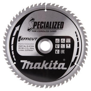 Makita B-67284 Lama Efficut T.C.T. x legno 260x30mm, 60T