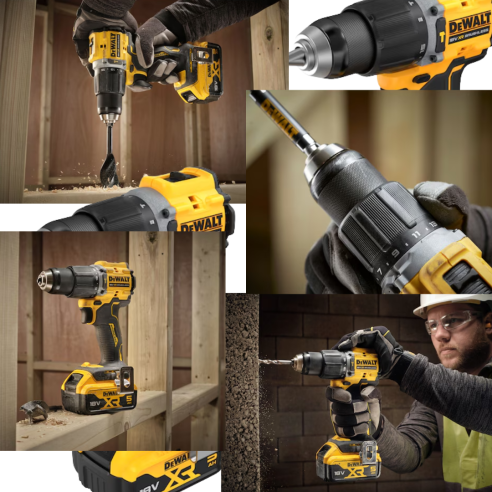 Kit Dewalt: Trapano avvitatore a percussione DCD799P2T (con batterie 18V 5.0Ah) + Valigetta accessori DT70762