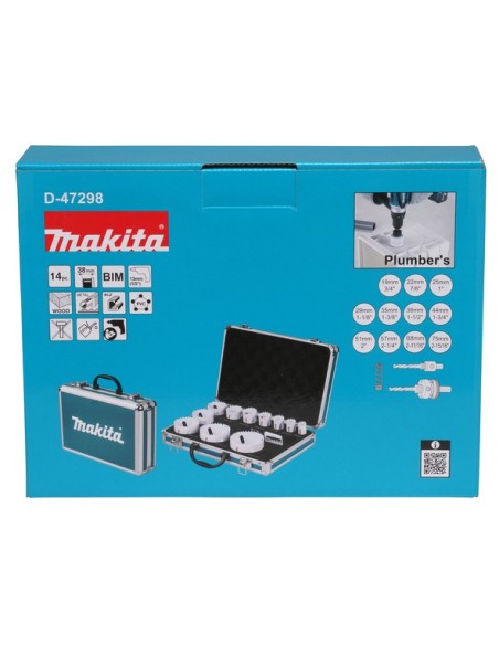 Makita D-47298 Kit tazze BiM (14 pz.) x metallo/legno/PVC