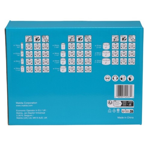 Makita D-47298 Kit tazze BiM (14 pz.) x metallo/legno/PVC