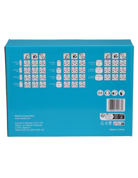Makita D-47298 Kit tazze BiM (14 pz.) x metallo/legno/PVC