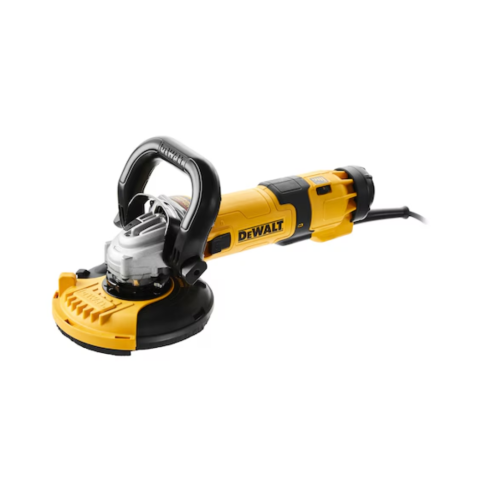 Smerigliatrice angolare DWE4257KT-QS Dewalt, d.125mm, 1.500W con tazza diamantata + cuffia protezione