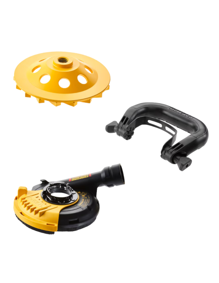 Smerigliatrice angolare DWE4257KT-QS Dewalt, d.125mm, 1.500W con tazza diamantata + cuffia protezione