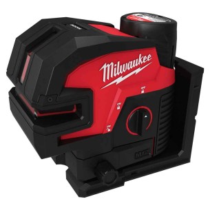 Milwaukee M12 CLL4P-301C Laser lineare Verde M12™ a 2 linee con 4 punti piombo - Con batteria M12B3 4933479203