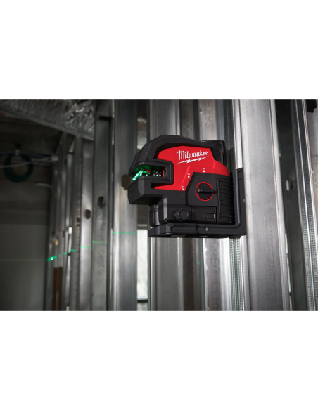 Milwaukee M12 CLL4P-301C Laser lineare Verde M12™ a 2 linee con 4 punti piombo - Con batteria M12B3 4933479203