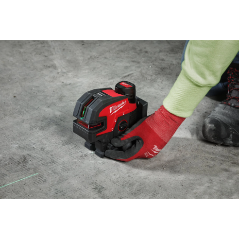 Milwaukee M12 CLL4P-301C Laser lineare Verde M12™ a 2 linee con 4 punti piombo - Con batteria M12B3 4933479203