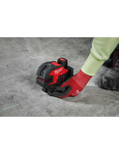 Milwaukee M12 CLL4P-301C Laser lineare Verde M12™ a 2 linee con 4 punti piombo - Con batteria M12B3 4933479203