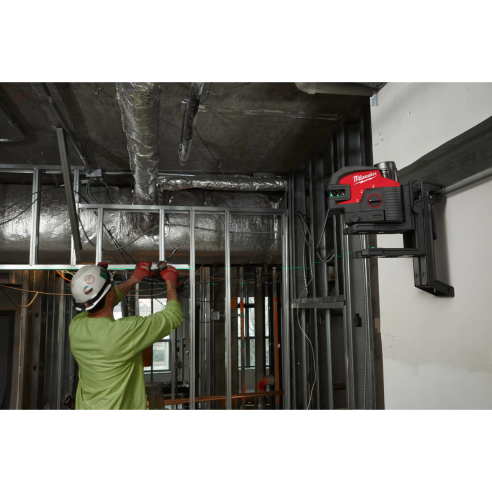 Milwaukee M12 CLL4P-301C Laser lineare Verde M12™ a 2 linee con 4 punti piombo - Con batteria M12B3 4933479203
