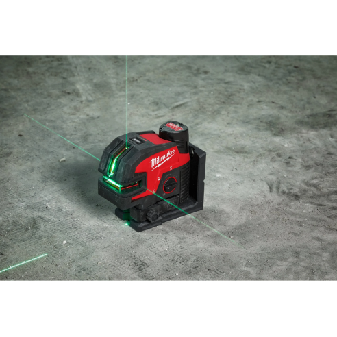 Milwaukee M12 CLL4P-301C Laser lineare Verde M12™ a 2 linee con 4 punti piombo - Con batteria M12B3 4933479203