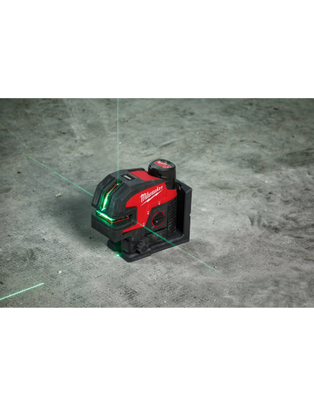Milwaukee M12 CLL4P-301C Laser lineare Verde M12™ a 2 linee con 4 punti piombo - Con batteria M12B3 4933479203