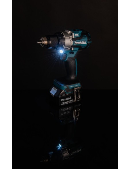 Makita DHP489Z Trapano avvitatore con percussione 18V, 110Nm - Senza batterie, senza valigetta