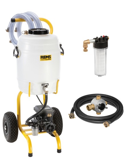 Rems 115312 R220 Unità elettrica di riempimento e lavaggio 230V - 50Hz, portata max. 36l/min, cap. serbatoio 30l